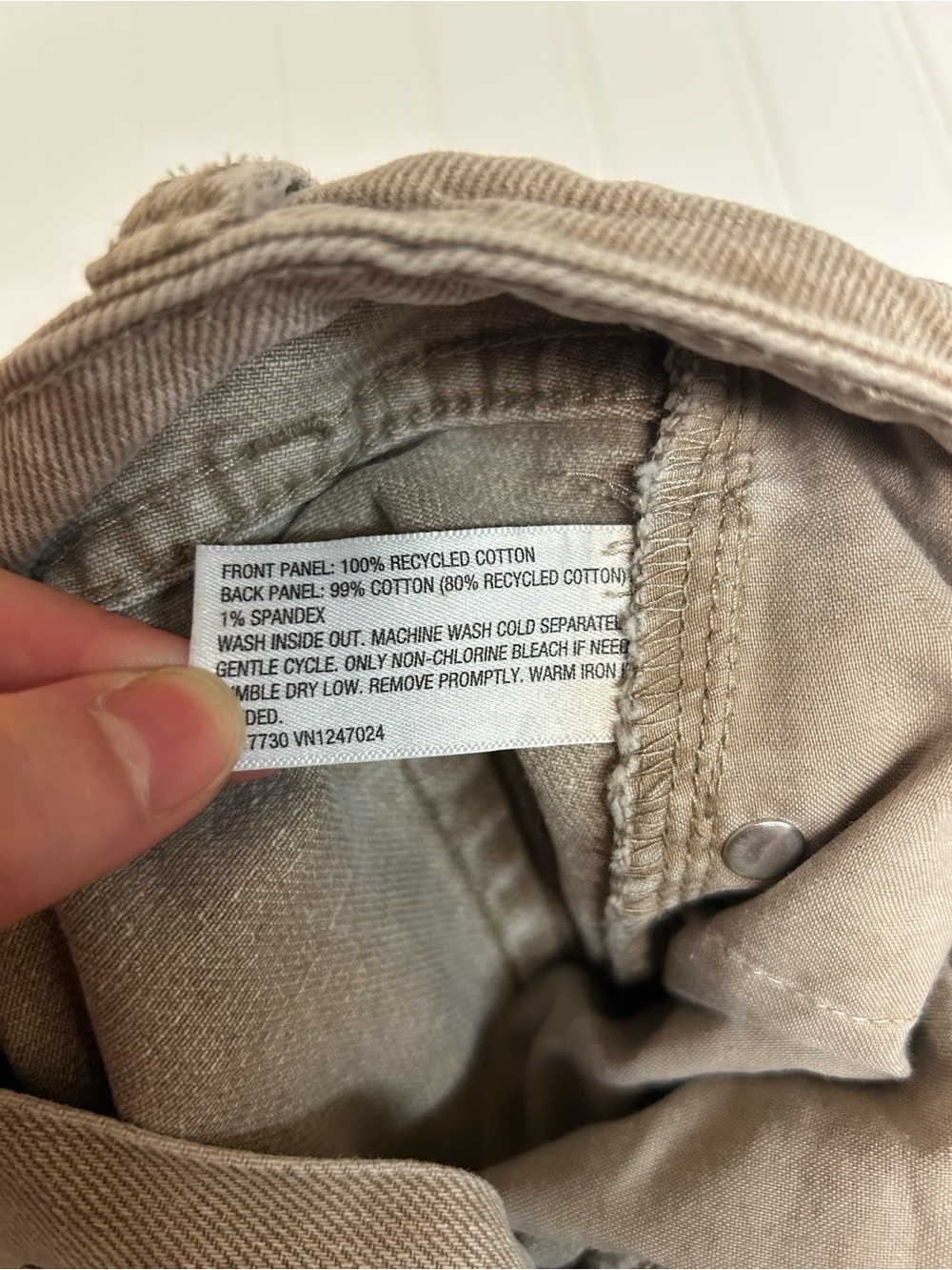Wild Fable Button Fly Distressed Tan Pants Size 0 - Picture 11 of 11